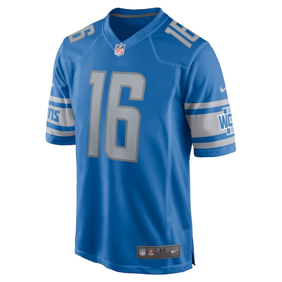 Men's Detroit Lions Jared Goff Nike Blue Player Game Jersey - ujerseystore