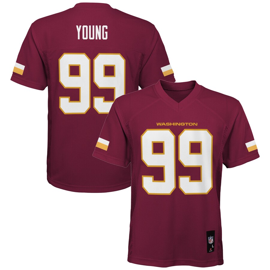Youth Washington Commanders Chase Young Burgundy Replica Player Jersey - ujerseystore