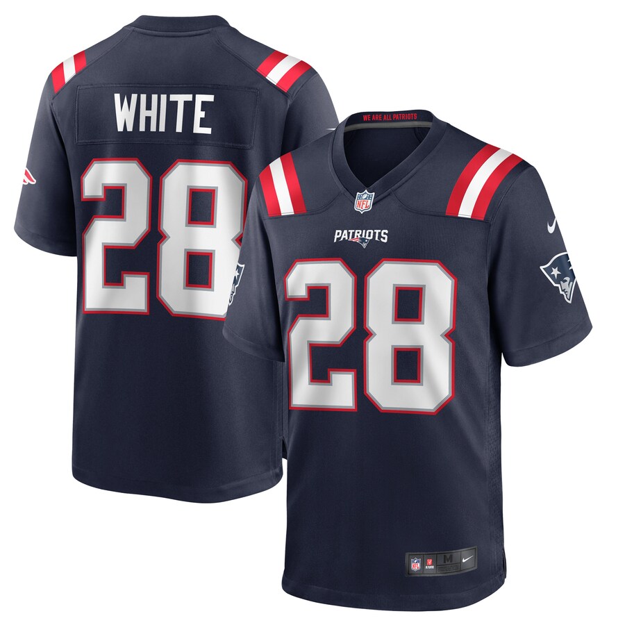 Men's New England Patriots James White Nike Navy Game Player Jersey - ujerseystore