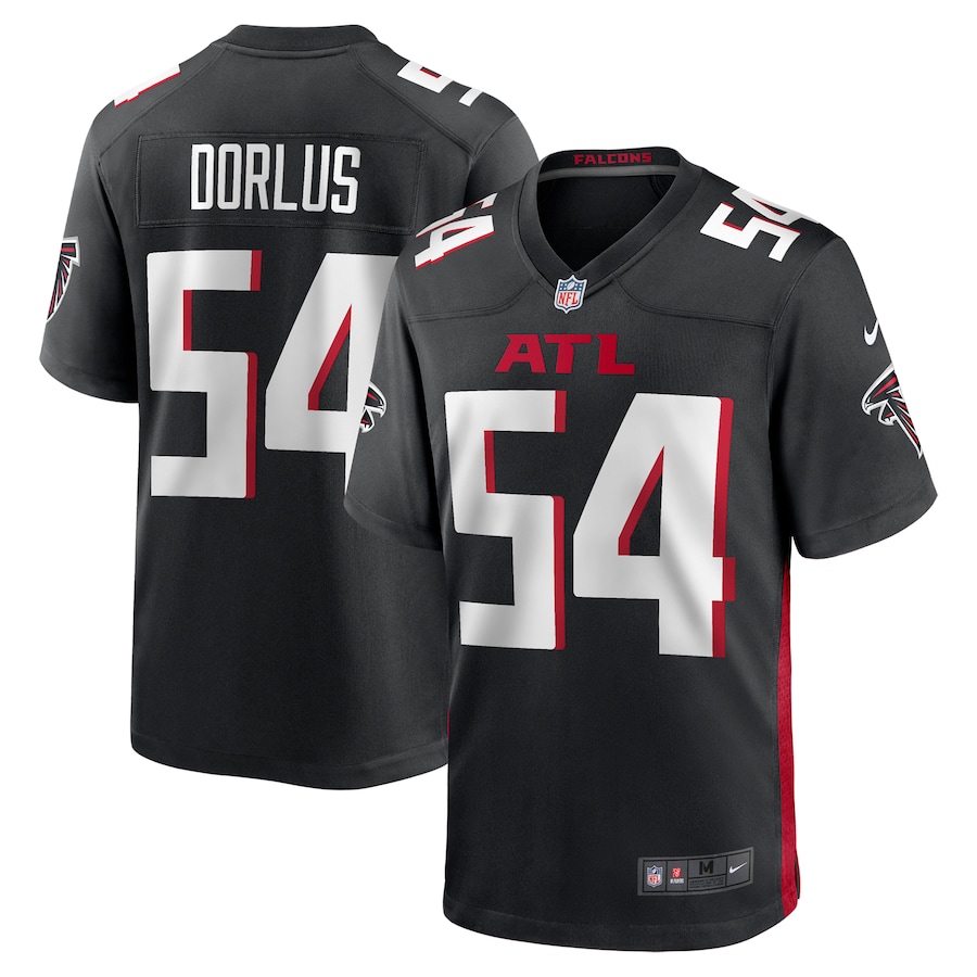 Men's Atlanta Falcons Brandon Dorlus Nike Black Team Game Jersey - ujerseystore