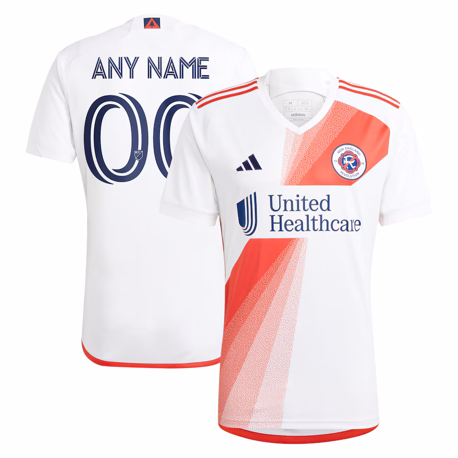 Men's New England Revolution adidas White 2023 Defiance Replica Custom Jersey - ujerseystore