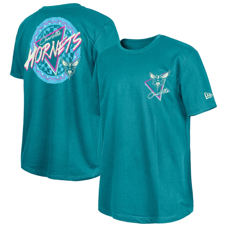 Charlotte Hornets  New Era Teal Glow-in-the-Dark T-Shirt - ujerseystore
