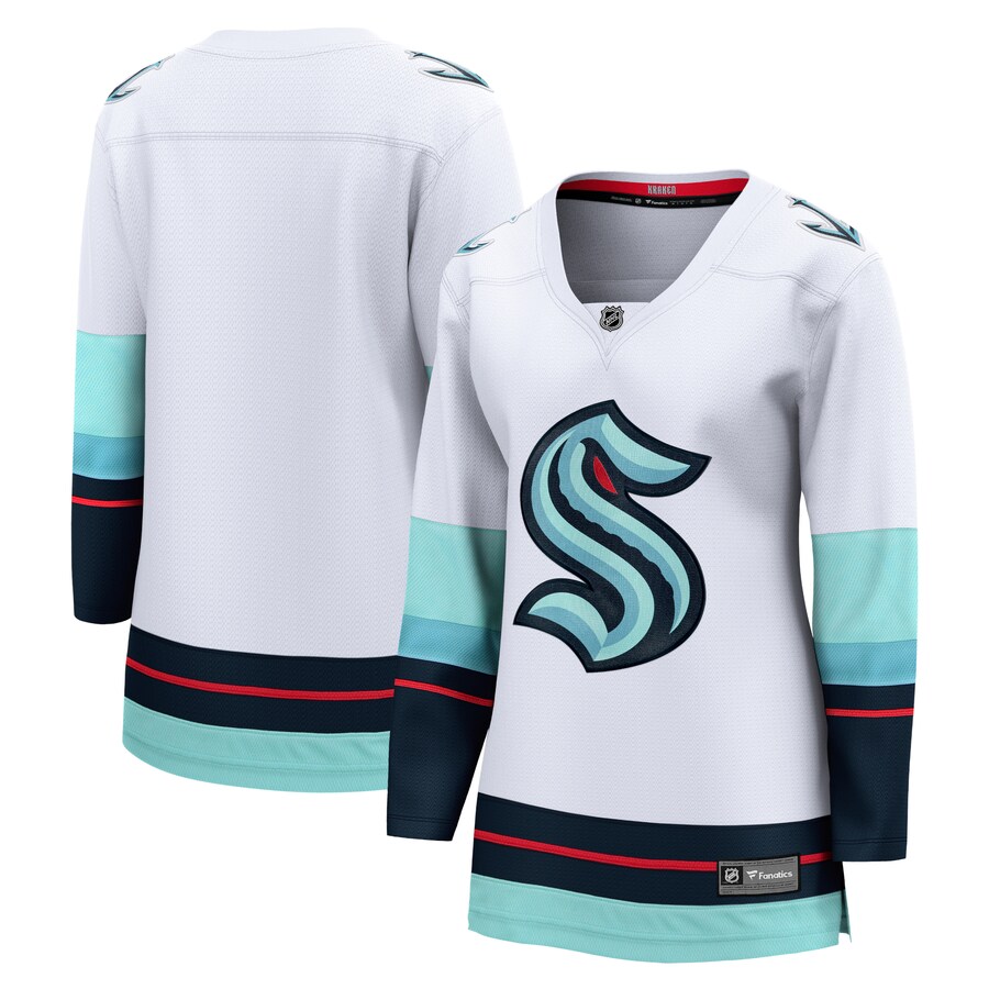 Women's Seattle Kraken Fanatics Branded White Away Breakaway Jersey - ujerseystore
