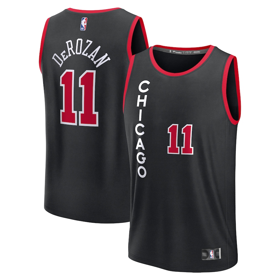Youth Chicago Bulls DeMar DeRozan Fanatics Black Fast Break Jersey - City Edition - ujerseystore