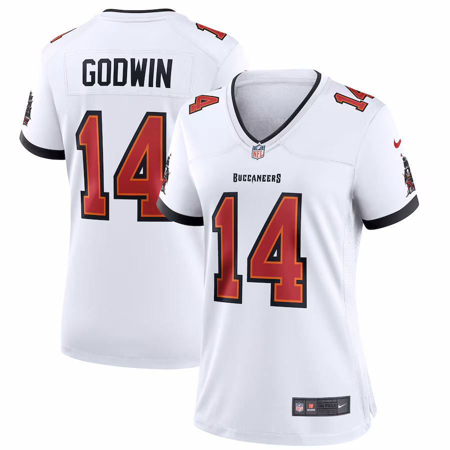 Women's Tampa Bay Buccaneers Chris Godwin Nike White Player Jersey - ujerseystore