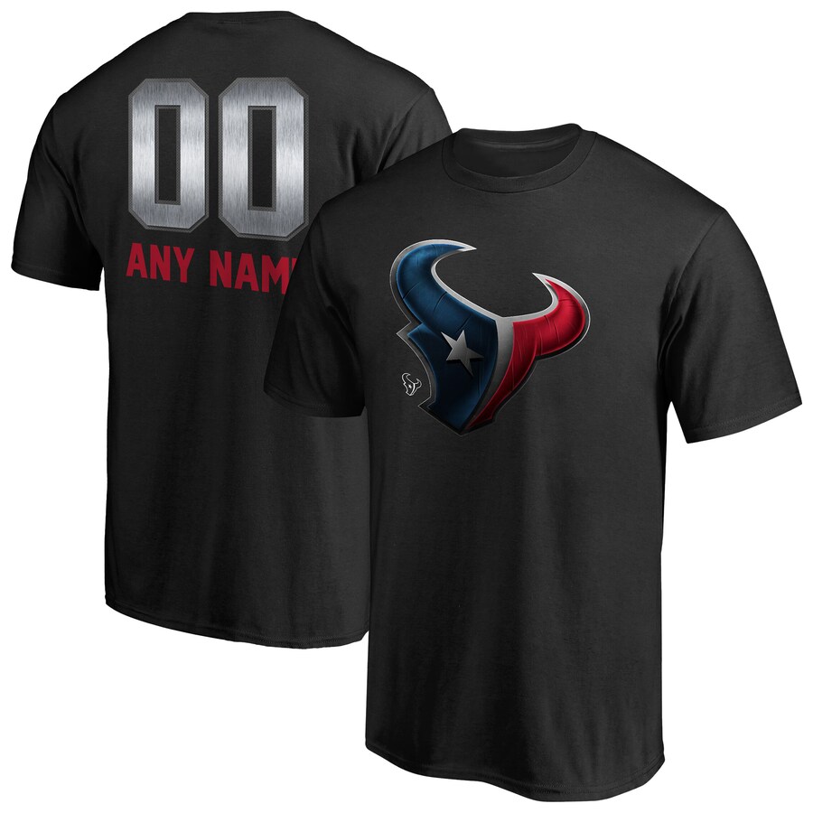 Men's Houston Texans Black Personalized Midnight Mascot T-Shirt - ujerseystore