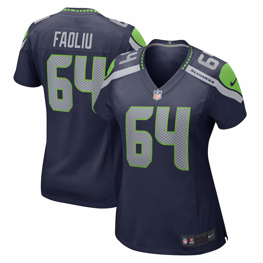 Women's Seattle Seahawks Austin Faoliu Nike College Navy  Game Jersey - ujerseystore