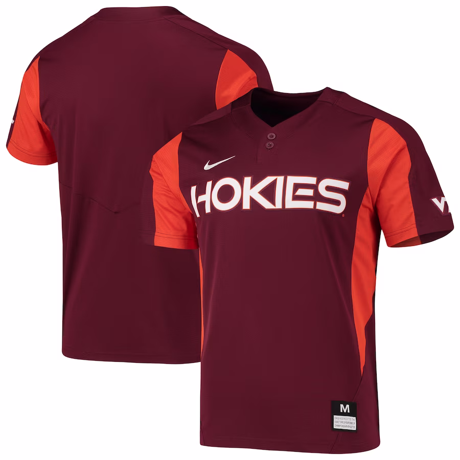 Virginia Tech Hokies Nike 2-Button Replica Baseball Jersey - Maroon - ujerseystore