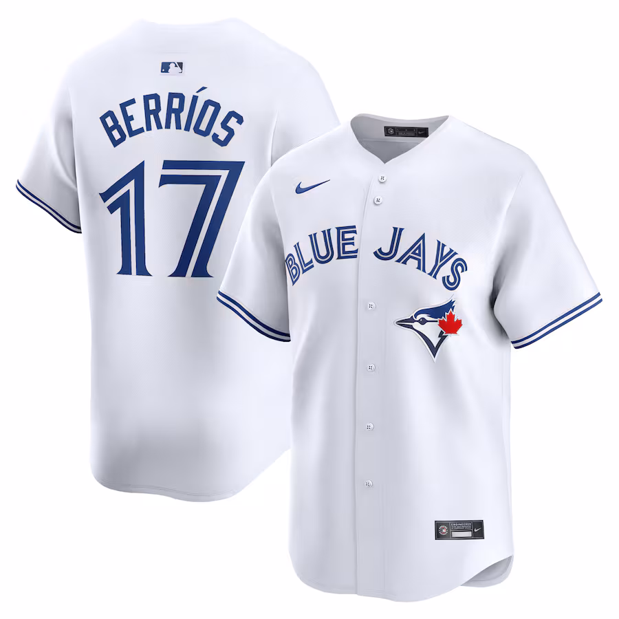 Men's Toronto Blue Jays Jose Berrios Nike White Home Limited Player Jersey - ujerseystore