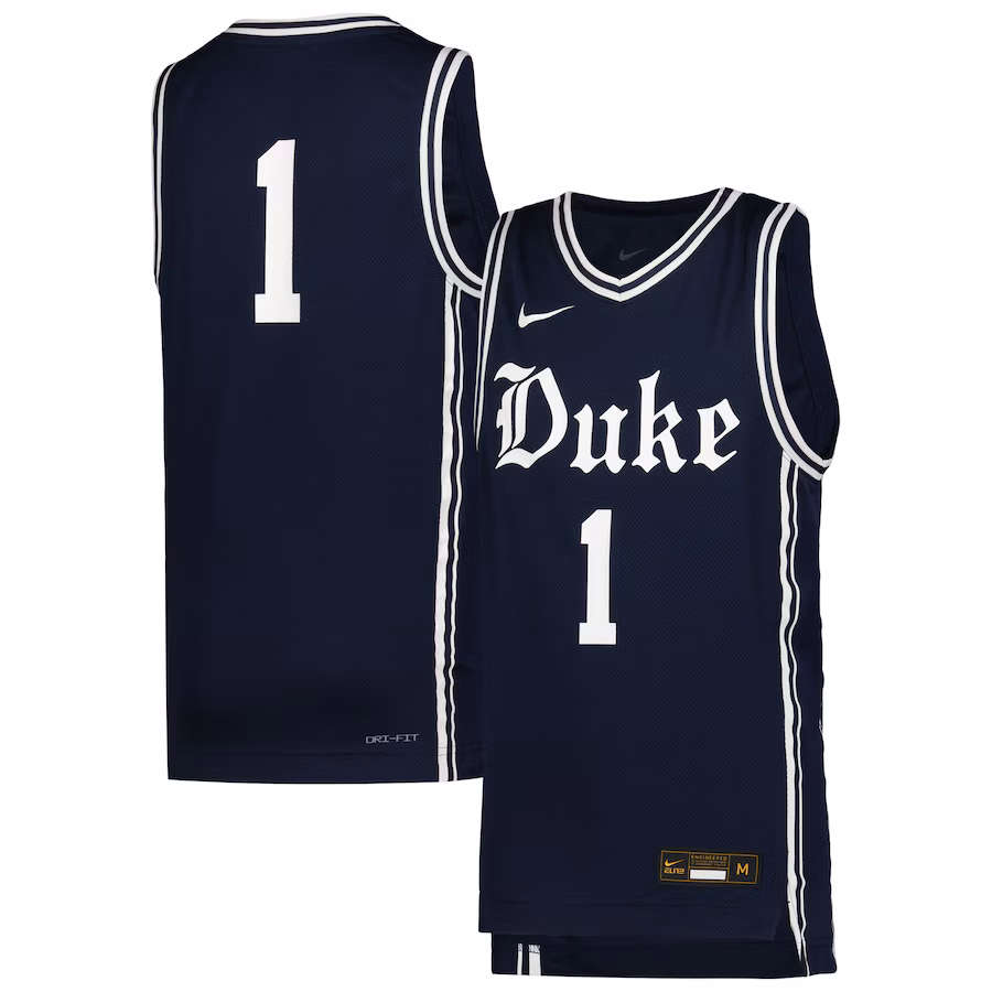 Youth Nike #1 Navy Duke Blue Devils Icon Replica Basketball Jersey - ujerseystore