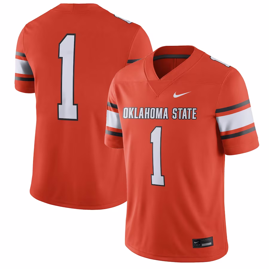 #1 Oklahoma State Cowboys Nike Game Jersey - Orange - ujerseystore