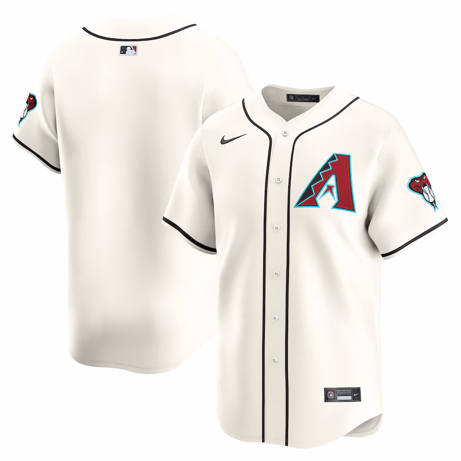 Men's Arizona Diamondbacks Nike Cream Home Limited Jersey - ujerseystore