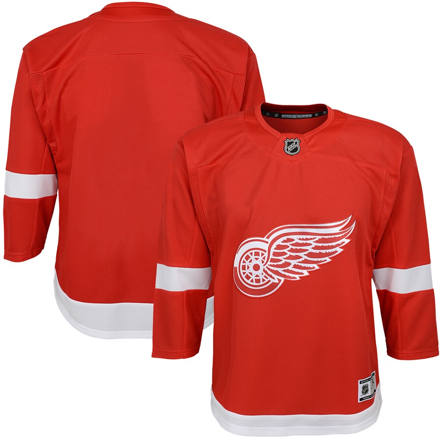 Youth Detroit Red Wings Red Home Blank Premier Jersey - ujerseystore