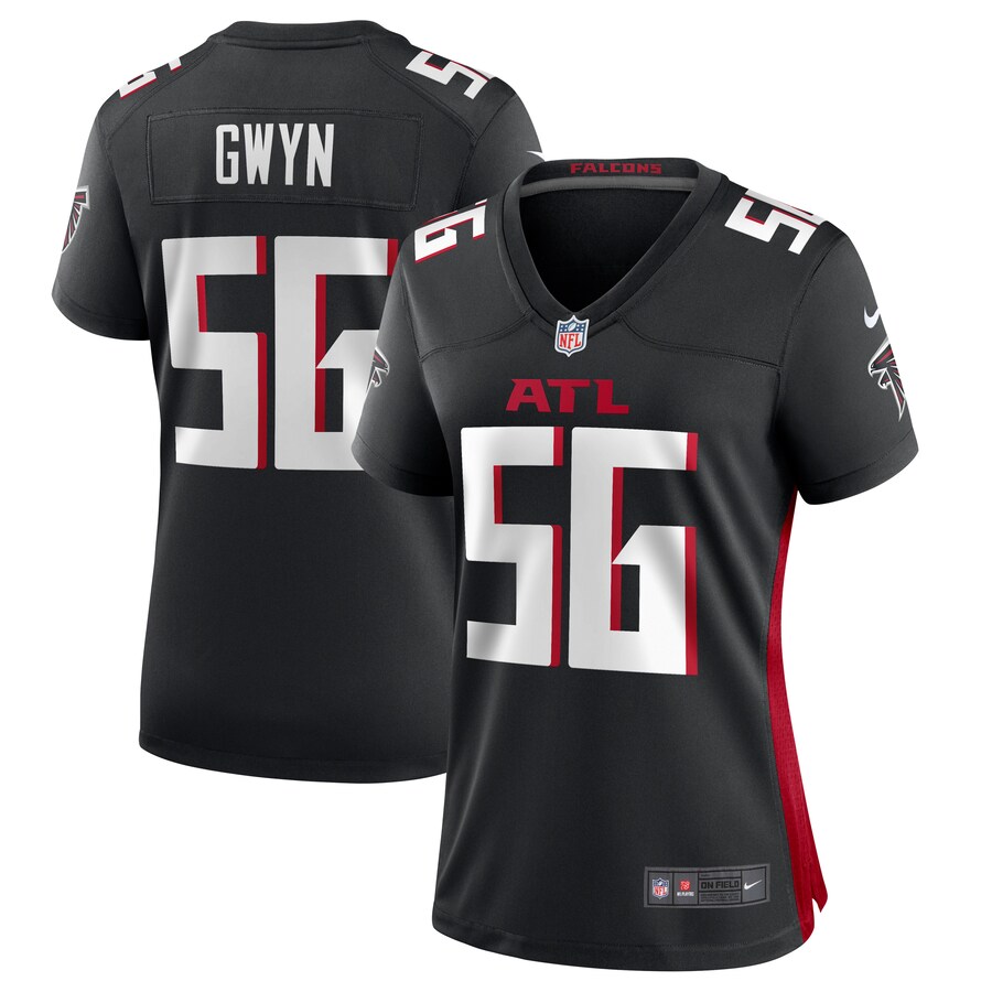Women's Atlanta Falcons Jovaughn Gwyn Nike  Black Team Game Jersey - ujerseystore