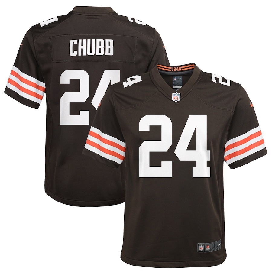 Youth Cleveland Browns Nick Chubb Nike Brown Game Jersey - ujerseystore