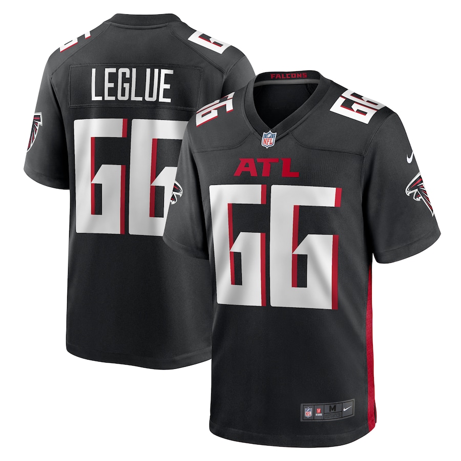 Men's Atlanta Falcons John Leglue Nike  Black Team Game Jersey - ujerseystore