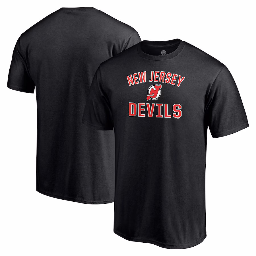 Men's New Jersey Devils Black Victory Arch T-Shirt - ujerseystore