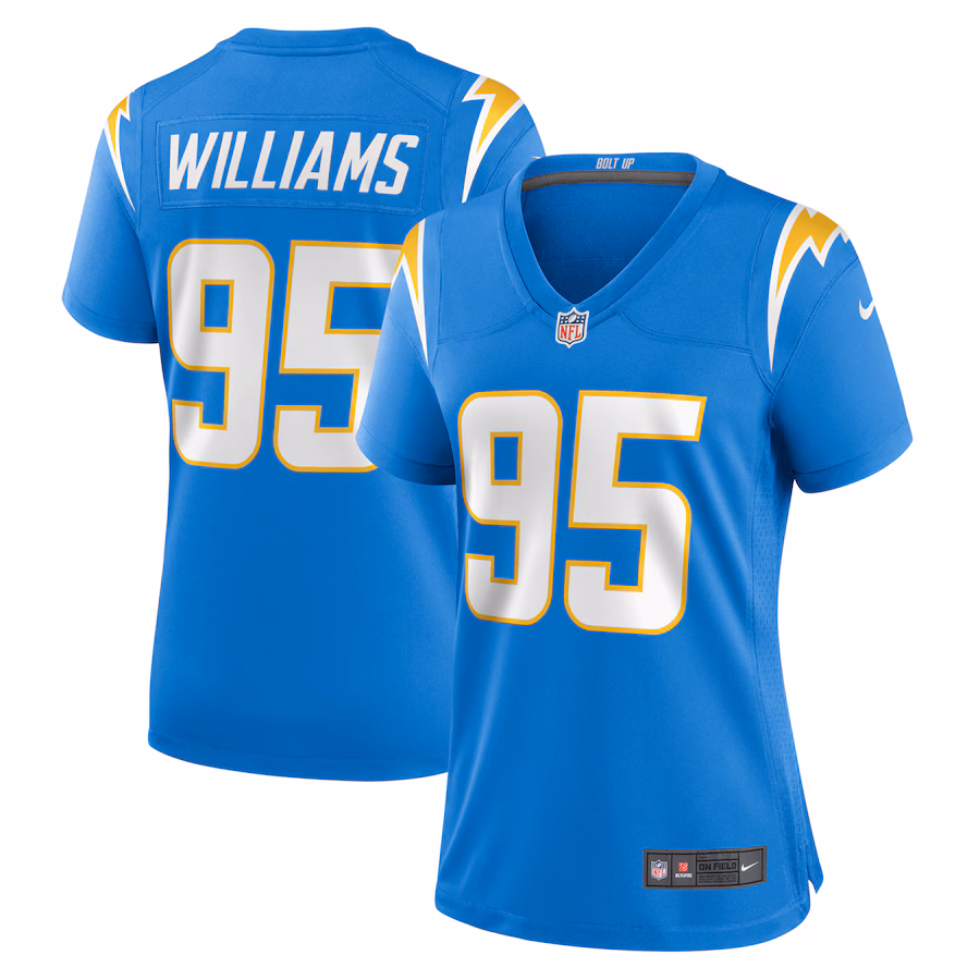 Women's Los Angeles Chargers Nicholas Williams Nike  Powder Blue Team Game Jersey - ujerseystore