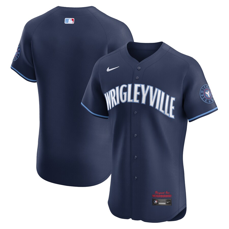 Men's Chicago Cubs  Nike Navy City Connect Elite Jersey - ujerseystore