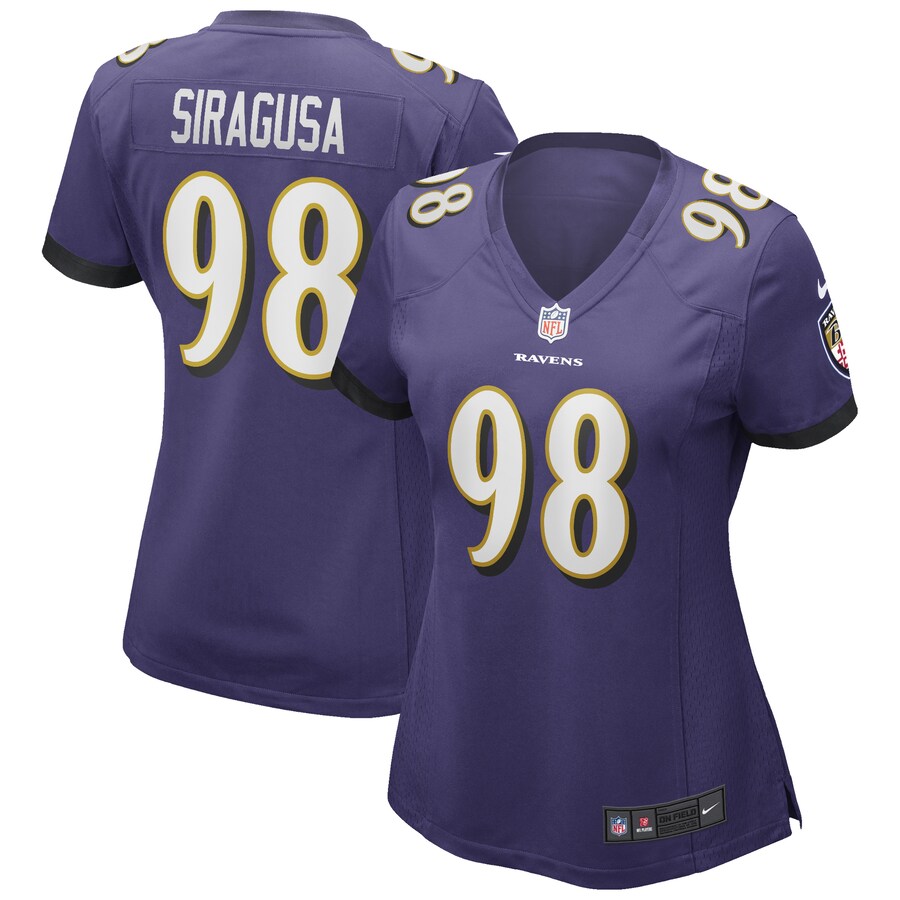 Women's Baltimore Ravens Tony Siragusa Nike Purple Game Retired Player Jersey - ujerseystore