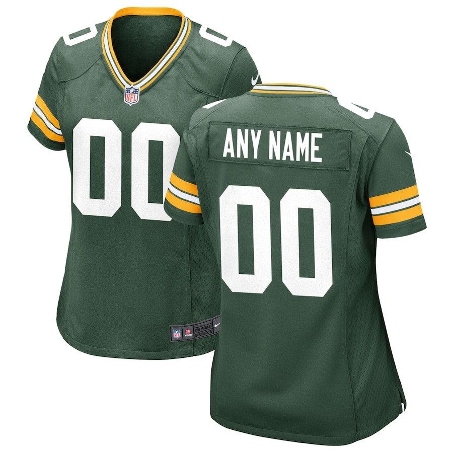 Women's Nike Green Green Bay Packers Custom Game Jersey - ujerseystore