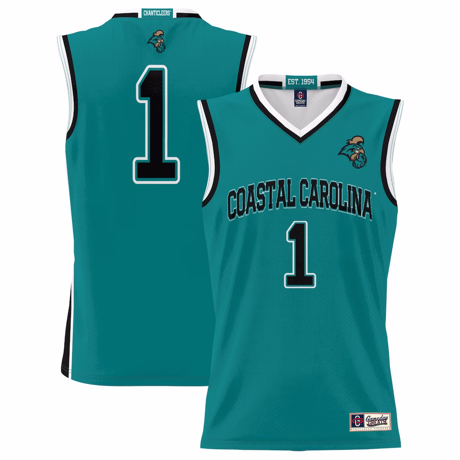 #1  Coastal Carolina Chanticleers GameDay Greats  Lightweight Basketball Jersey - Light Blue - ujerseystore