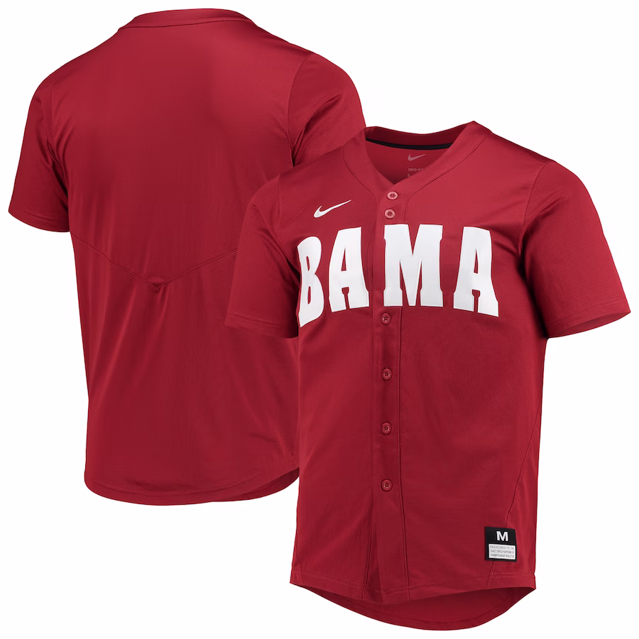 Alabama Crimson Tide Nike Replica Baseball Jersey - Crimson - ujerseystore