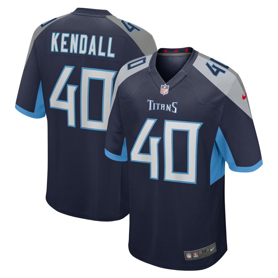 Men's Tennessee Titans Anthony Kendall Nike  Navy Team Game Jersey - ujerseystore
