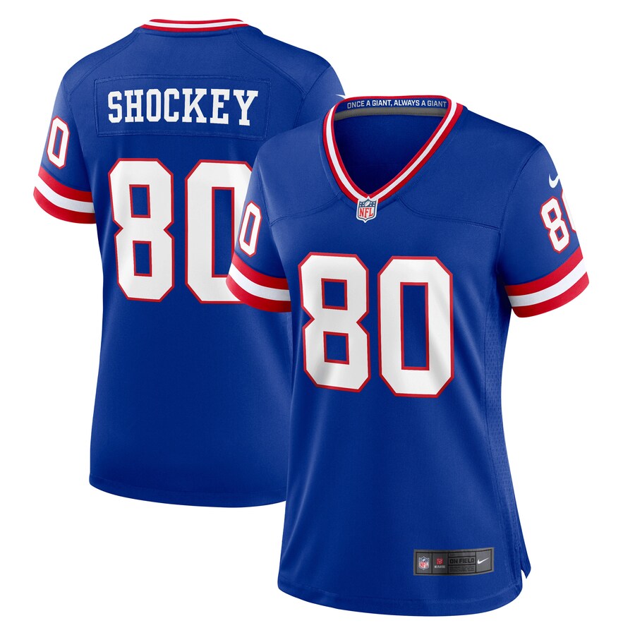 Women's New York Giants Jeremy Shockey Nike Royal Classic Retired Player Game Jersey - ujerseystore