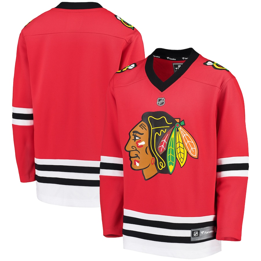 Youth Chicago Blackhawks Fanatics Red Home Replica Blank Jersey - ujerseystore