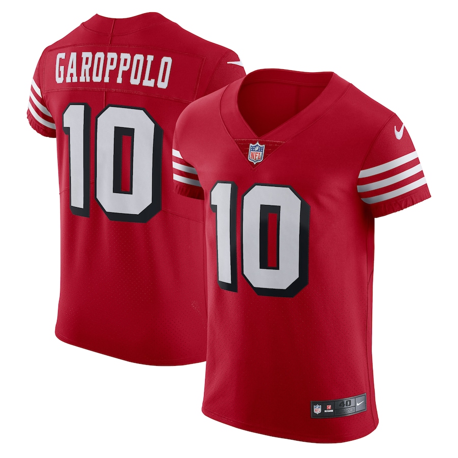 Men's San Francisco 49ers Jimmy Garoppolo Nike Scarlet Alternate Vapor Elite Jersey - ujerseystore