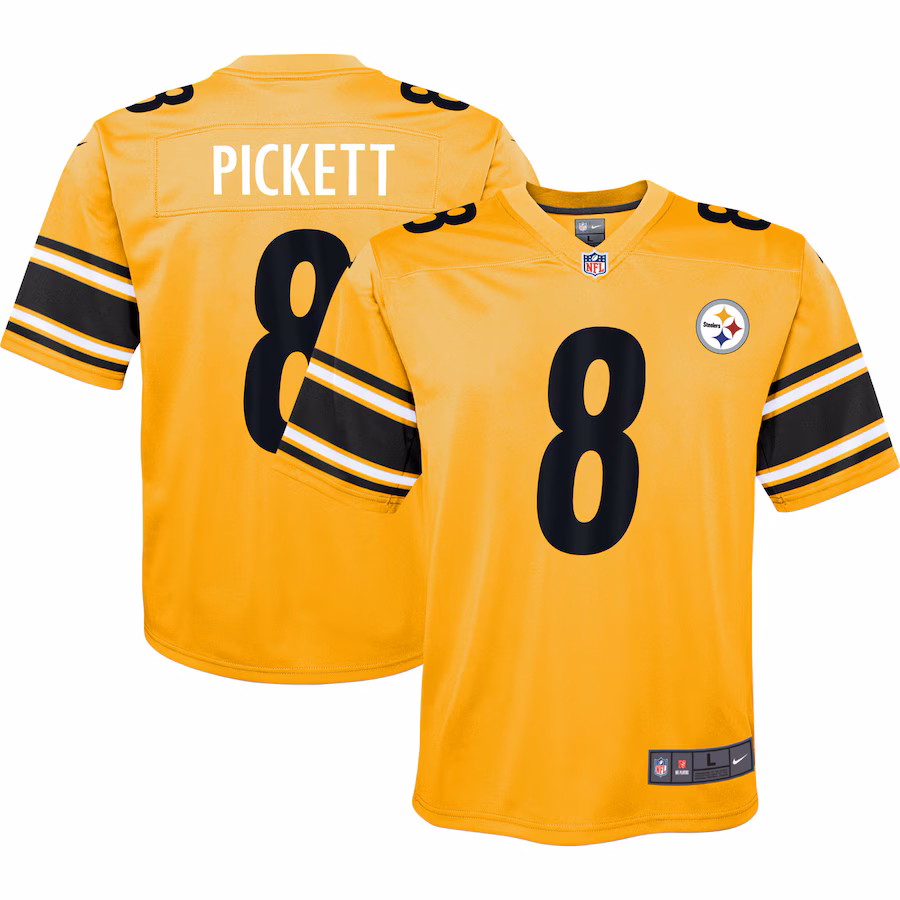 Youth Pittsburgh Steelers Kenny Pickett Nike Gold Inverted Game Jersey - ujerseystore