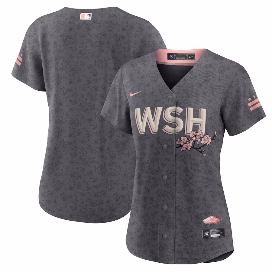 Women's Washington Nationals Nike Gray City Connect Replica Team Jersey - ujerseystore