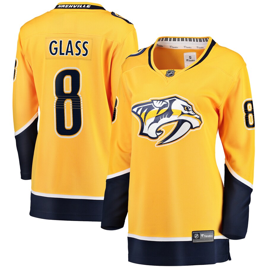 Women's Nashville Predators Cody Glass Fanatics Branded Gold Home Breakaway Player Jersey - ujerseystore