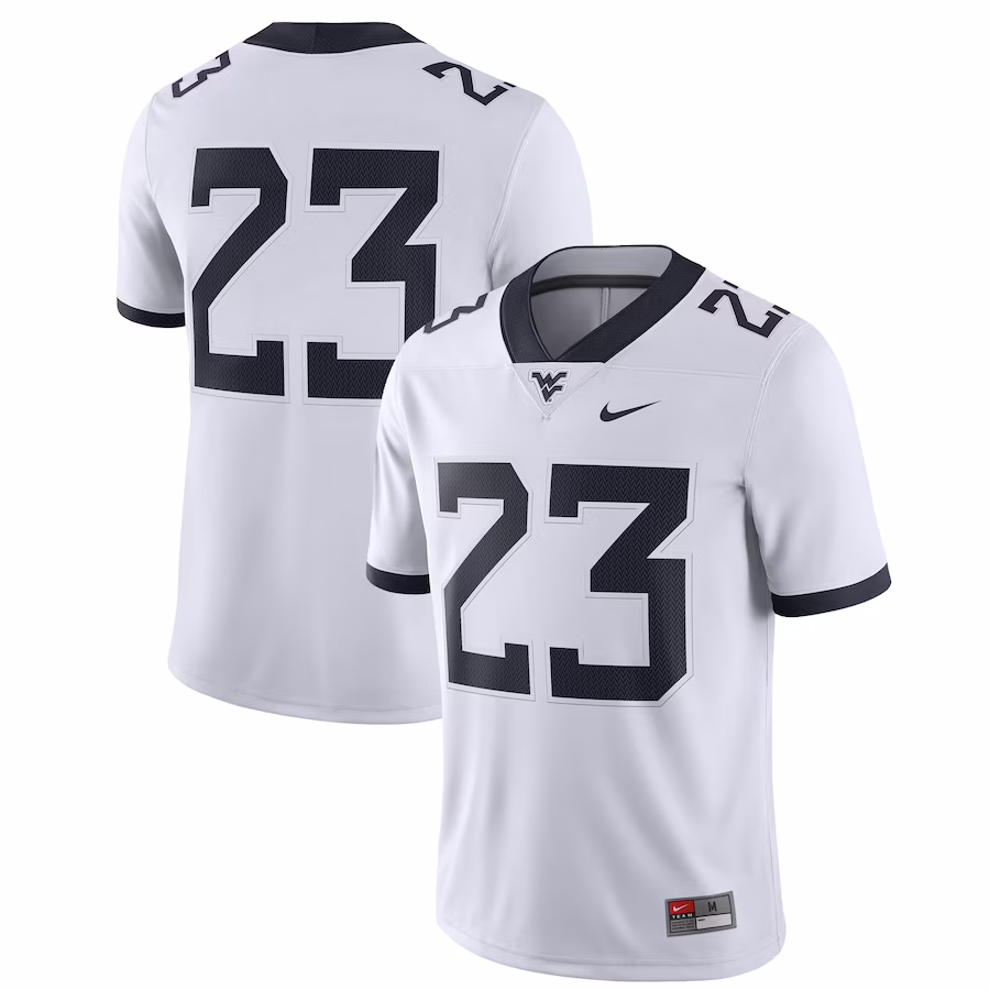#22 West Virginia Mountaineers Nike Game Jersey - White - ujerseystore