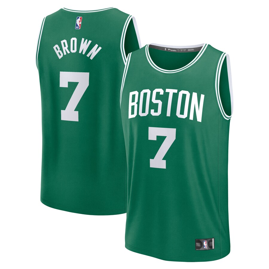 Men's Boston Celtics Jaylen Brown Fanatics Kelly Green Fast Break Replica Player Jersey - Icon Edition - ujerseystore