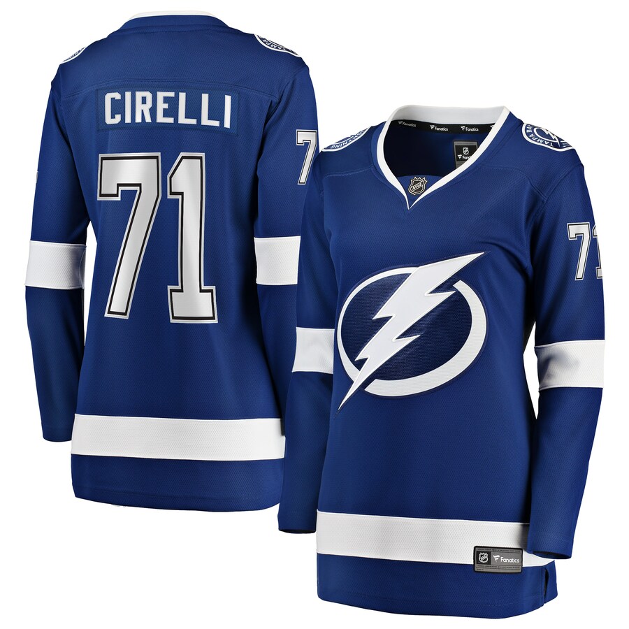Women's Tampa Bay Lightning Anthony Cirelli Fanatics Branded Blue Home Breakaway Player Jersey - ujerseystore