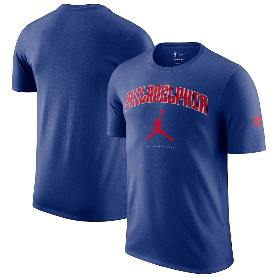 Unisex Philadelphia 76ers Jordan Brand Royal Essential Cities T-Shirt - ujerseystore