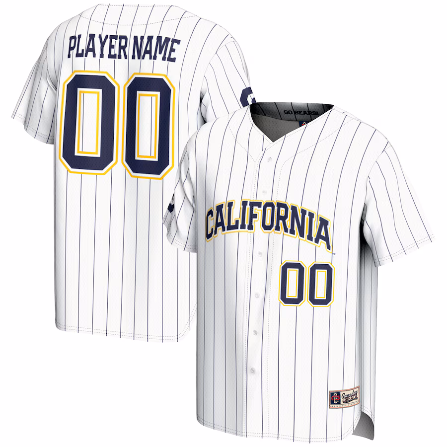 Cal Bears GameDay Greats Youth NIL Pick-A-Player Lightweight Baseball Jersey - White - ujerseystore