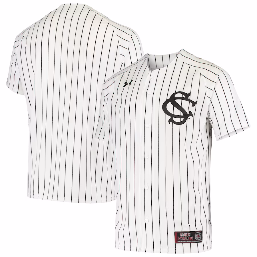 Men's Under Armour White South Carolina Gamecocks Replica Performance Baseball Jersey - ujerseystore
