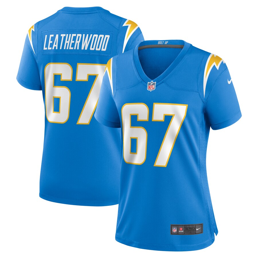 Women's Los Angeles Chargers Alex Leatherwood Nike  Powder Blue Team Game Jersey - ujerseystore