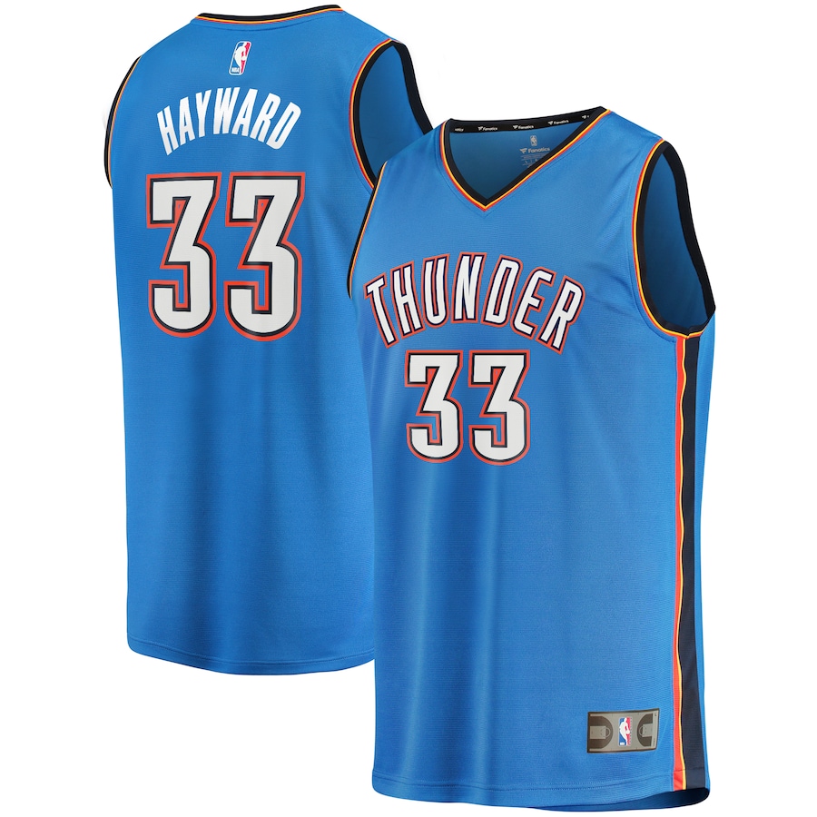 Youth Oklahoma City Thunder Gordon Hayward Fanatics Blue Fast Break Player Jersey - Icon Edition - ujerseystore