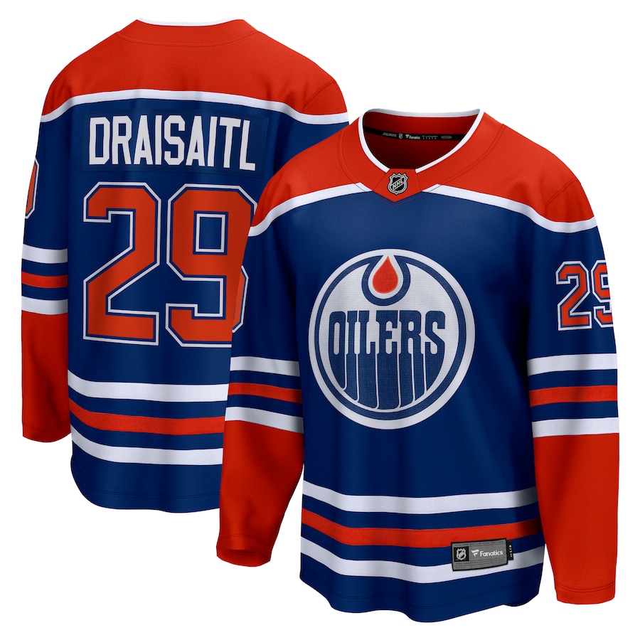 Men's Edmonton Oilers Leon Draisaitl Fanatics Royal Home Breakaway Jersey - ujerseystore