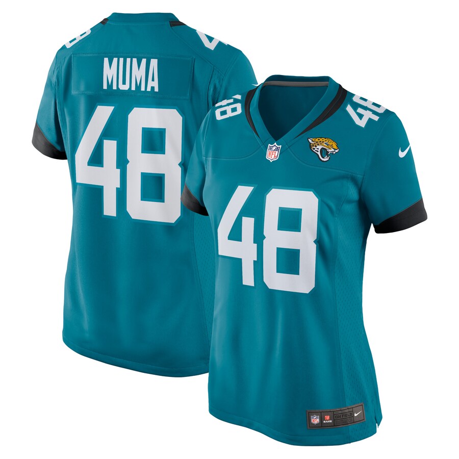 Women's Jacksonville Jaguars Chad Muma Nike Teal Game Jersey - ujerseystore