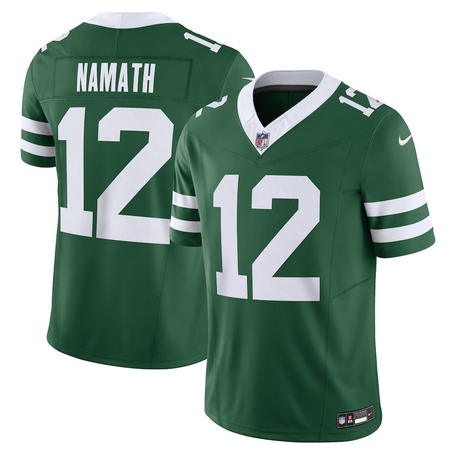 Men's New York Jets Joe Namath Nike Legacy Green Vapor F.U.S.E. Limited Jersey - ujerseystore