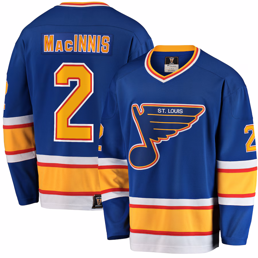 Men's St. Louis Blues Al Macinnis Fanatics Blue Premier Breakaway Retired Player Jersey - ujerseystore