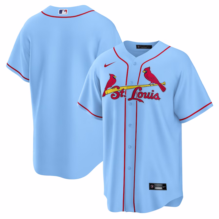 Men's St. Louis Cardinals Nike Light Blue Alternate Replica Team Jersey - ujerseystore