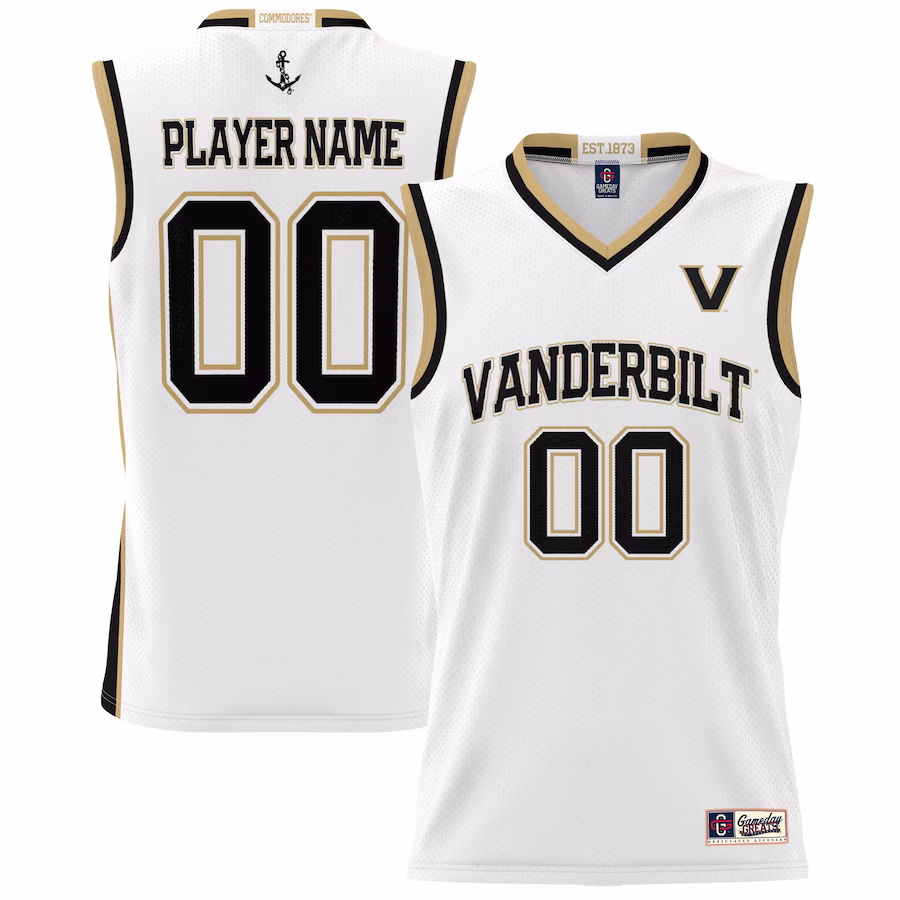 Vanderbilt Commodores GameDay Greats Youth NIL Pick-A-Player Lightweight Women's Basketball Jersey - White - ujerseystore