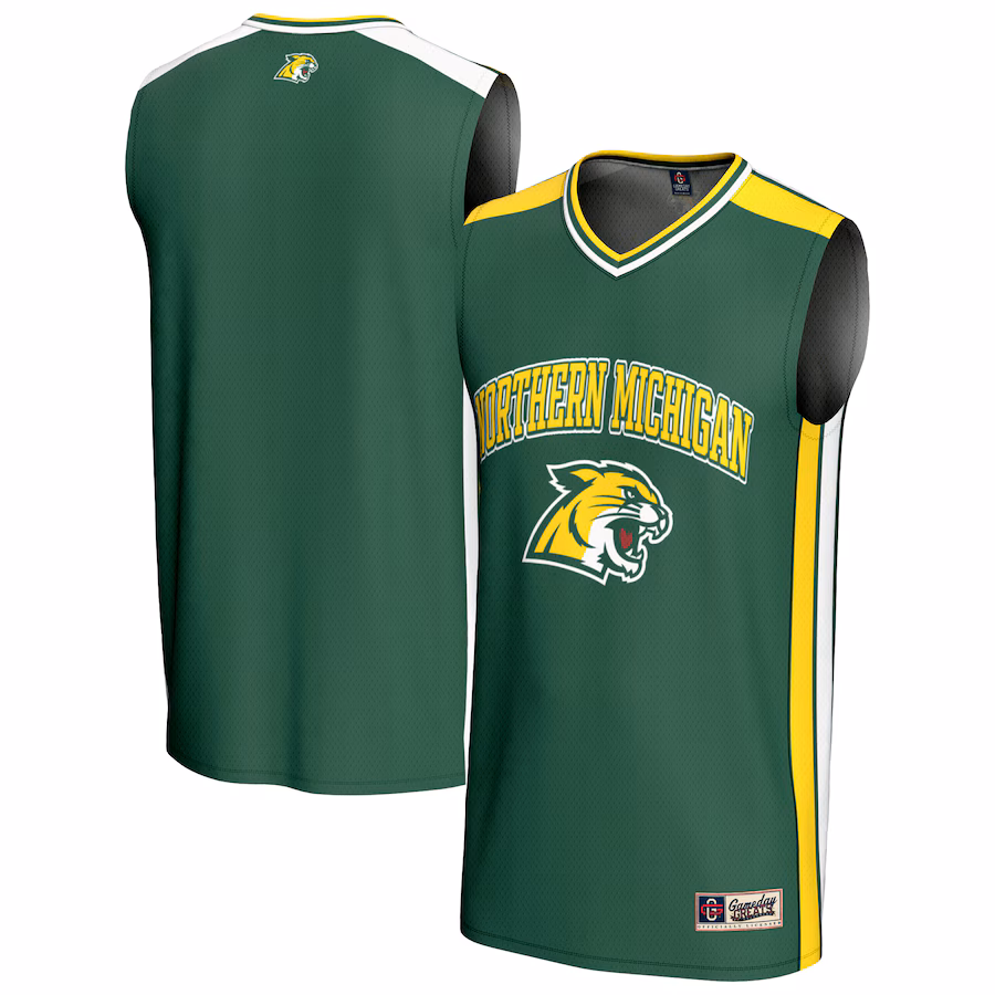 Youth GameDay Greats  Green Northern Michigan Wildcats Basketball Jersey - ujerseystore