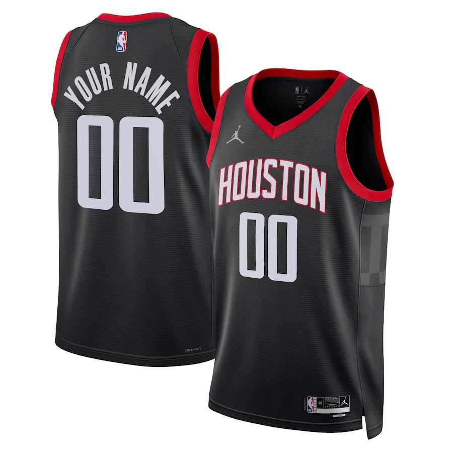 Unisex Houston Rockets Jordan Brand Black 2022/23 Swingman Custom Jersey - Statement Edition - ujerseystore